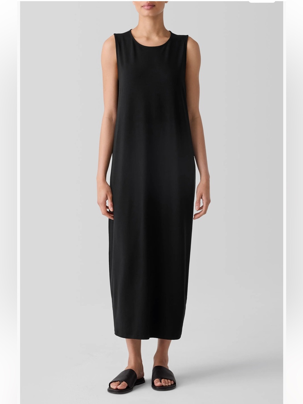 Eileen Fisher || Sleeveless Black Maxi Dress